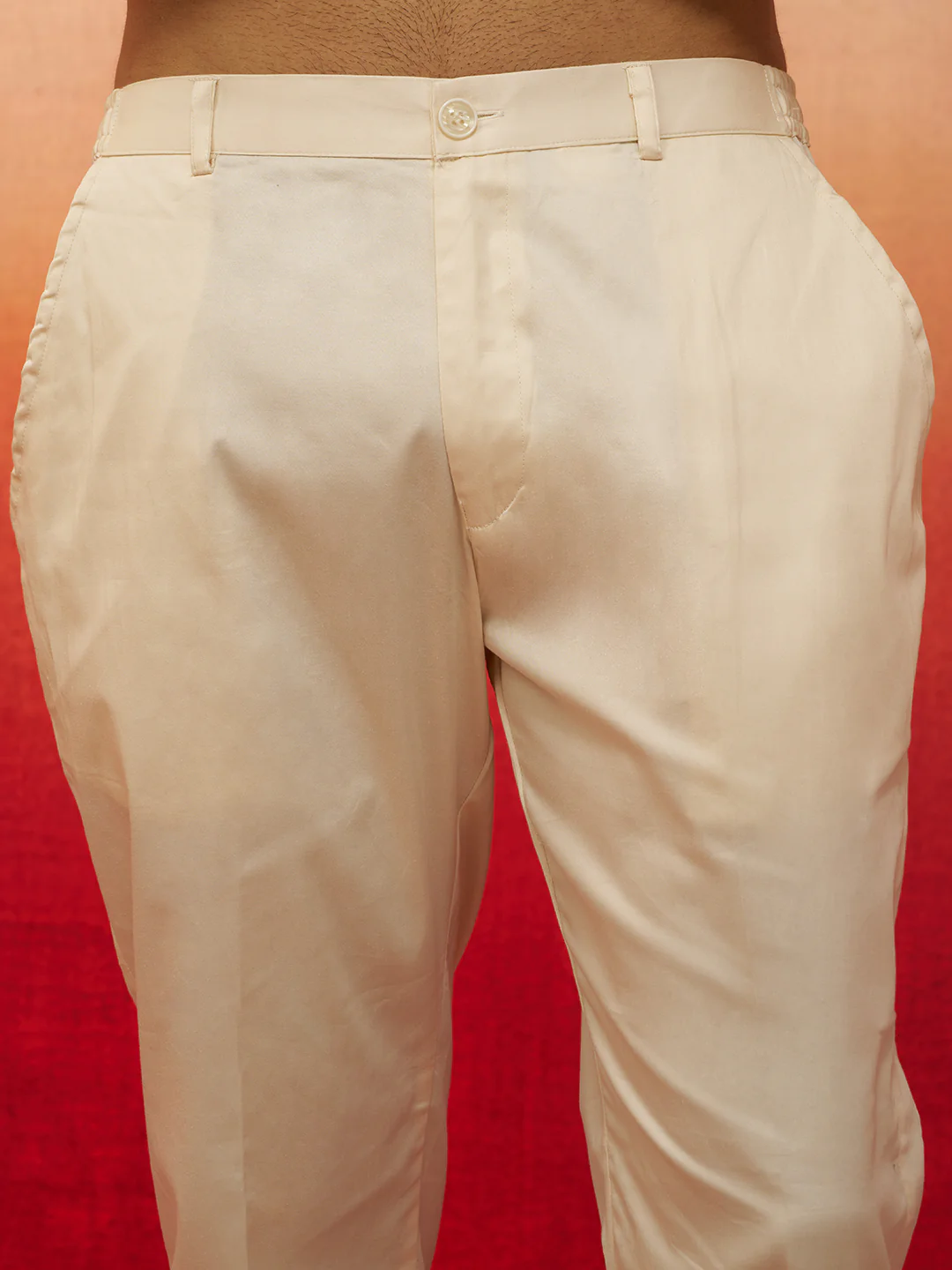 Men's Yellow Thread Embroidered Kurta with Pyjama - Image 3