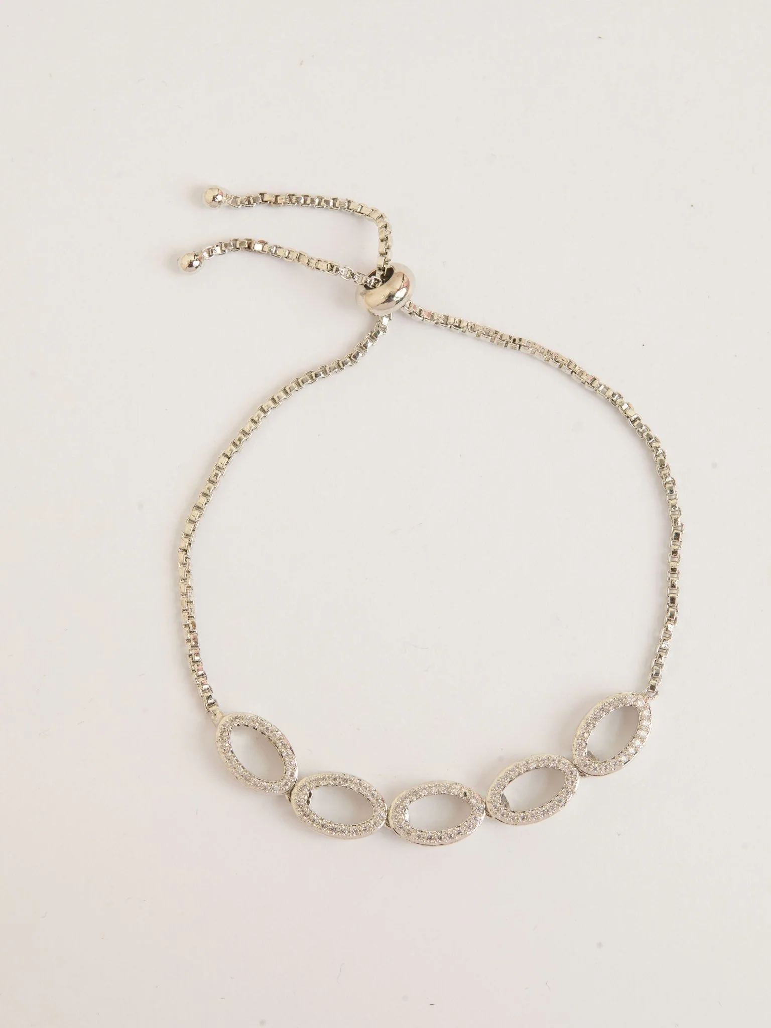 Silver Plated American Diamond Bracelet for Women - Image 3