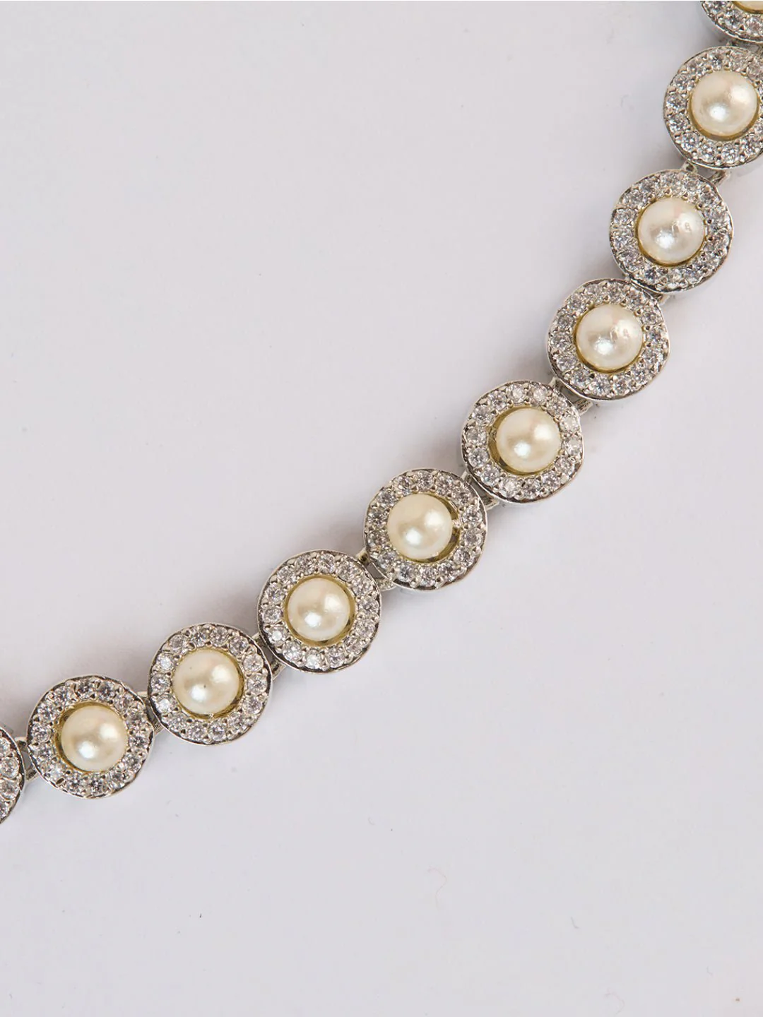 Silver Plated American Diamond Necklace for Women - Image 4