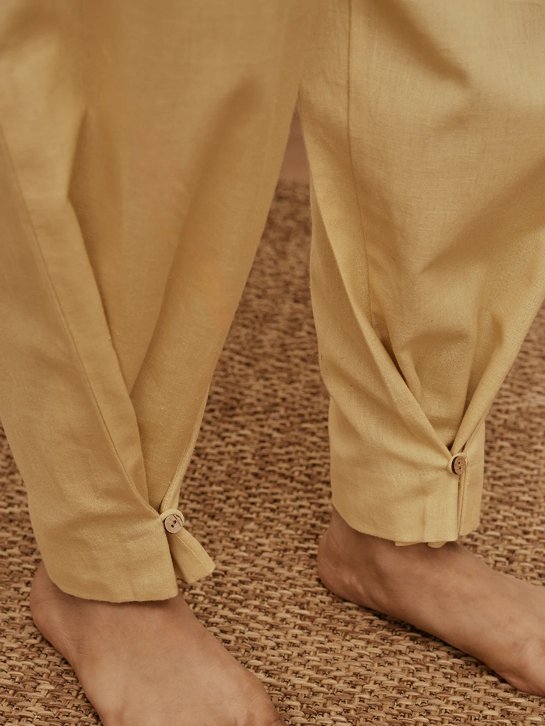 Women's Chiku Cotton Linen Straight Yoga Pants - Image 5