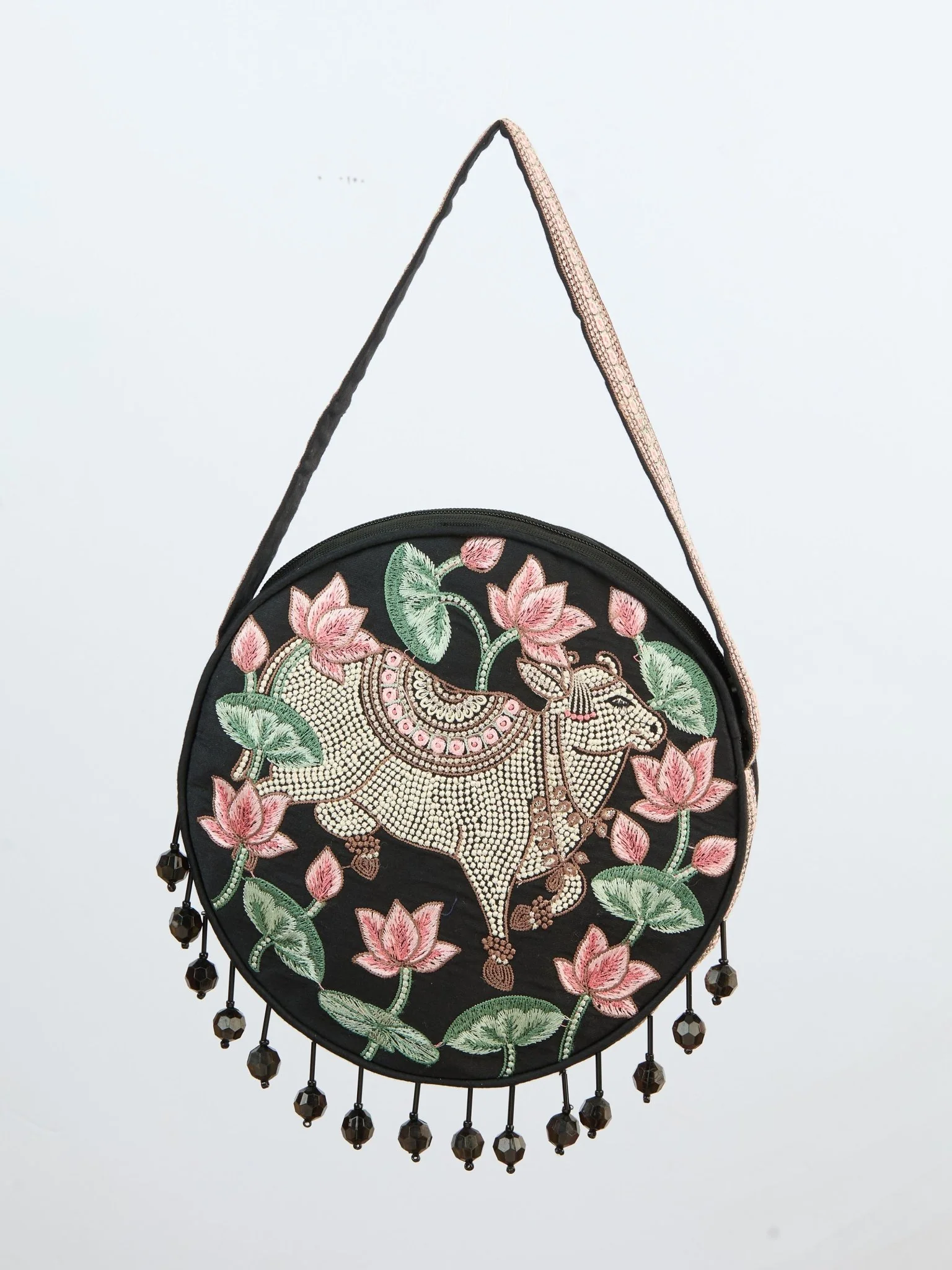 Women's Black Handcrafted Potli Clutch - Image 2