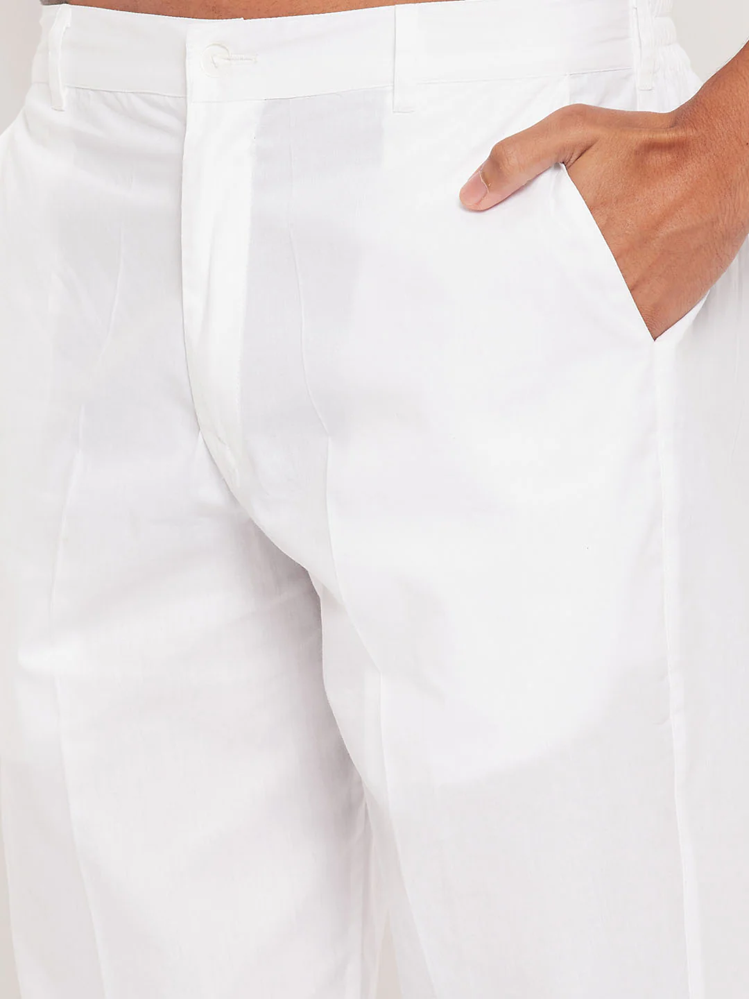 Men's Blue Pathani Suit With White Pant Set - Image 6