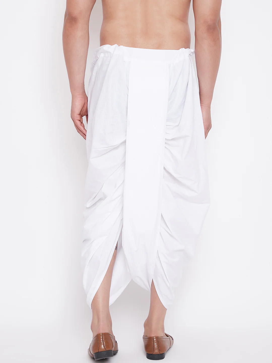 Men's White Traditional Dhoti - Image 3